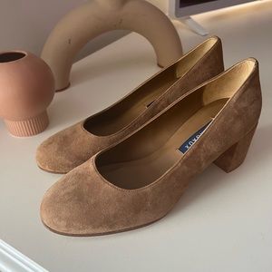 Margaux Suede Block Heel Pumps